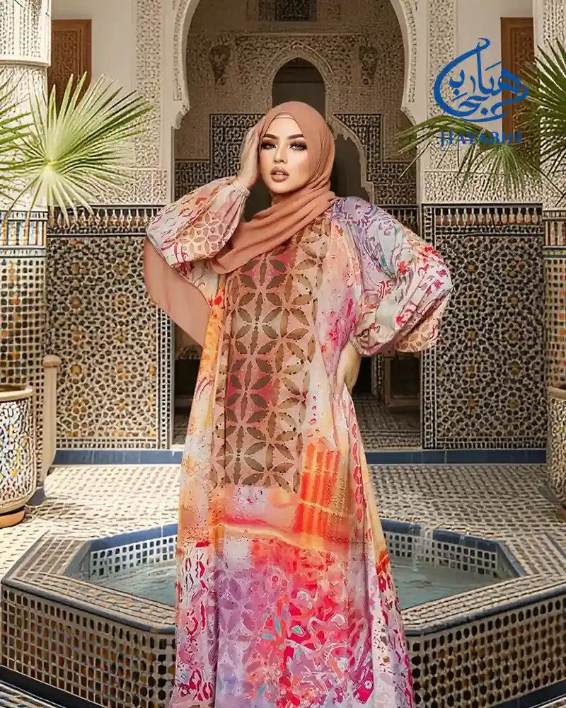 NAWAL Abaya Exclusive Digital Print (Free Size)