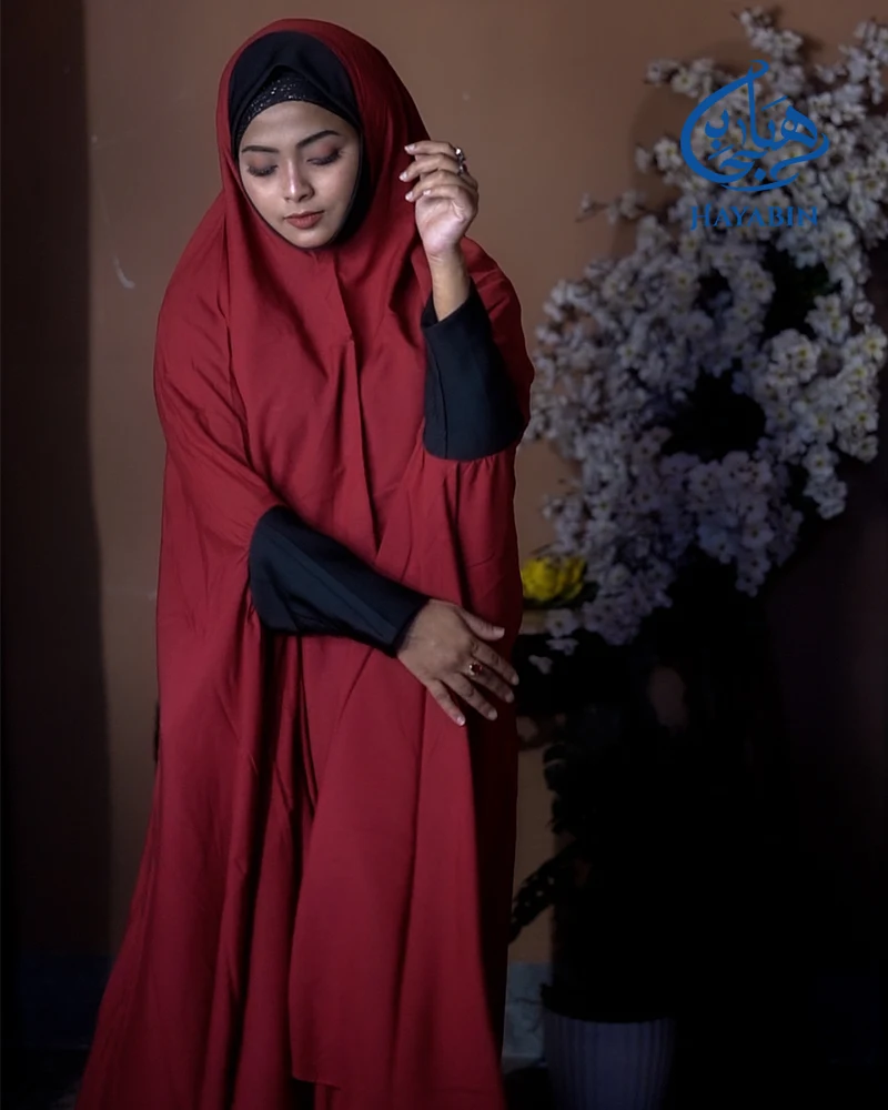UMRAH & SALAH HIJAB (Red Maroon)